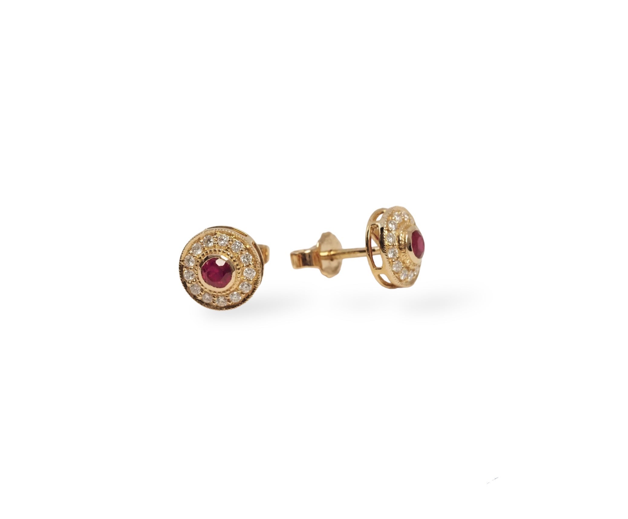 Blomster Ørestikkere M. Rubin 14KT, fra Blomster Jewellery