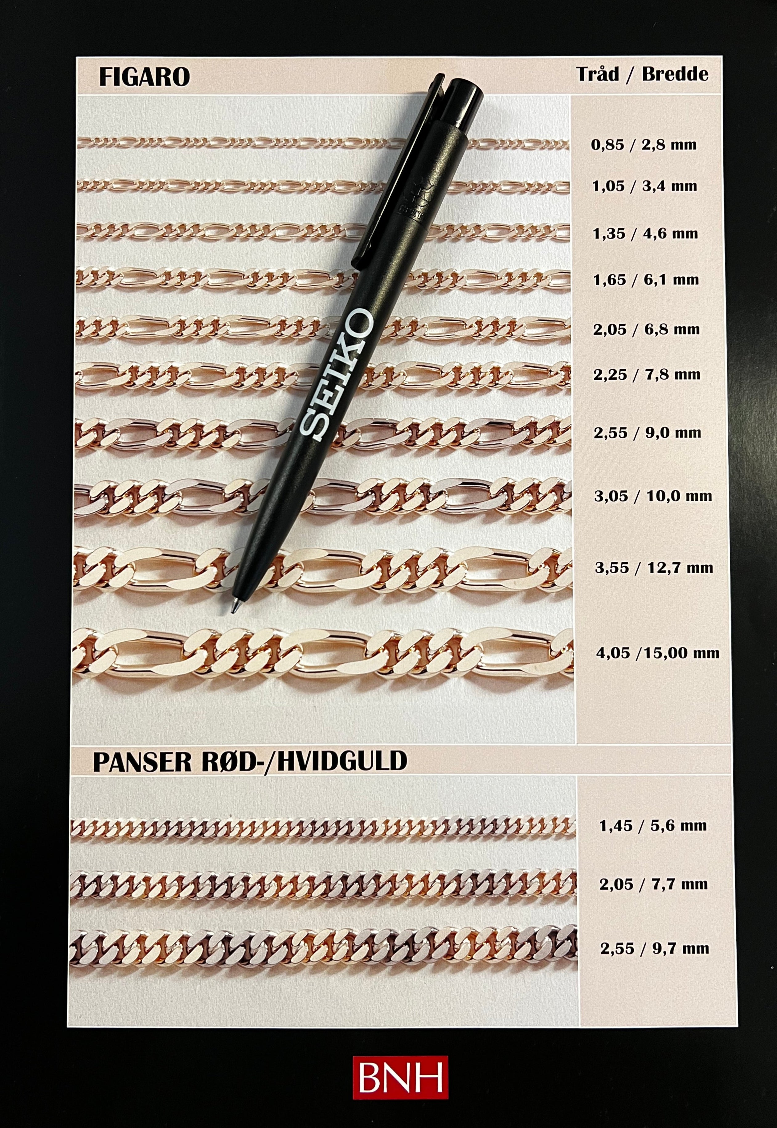 14kt Guld Figaro armbånd 18,5cm, i gold, til female; male; unisex, fra BNH