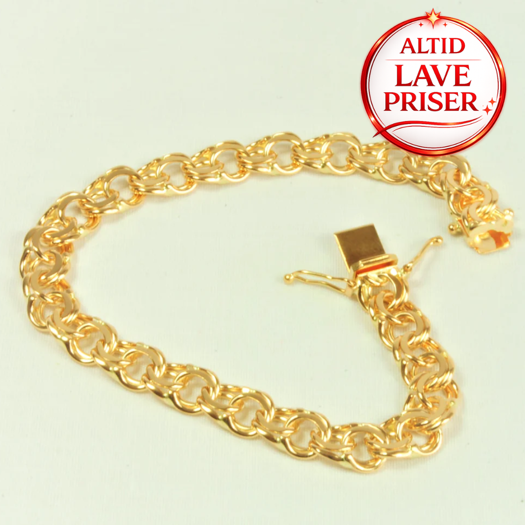 14Kt Guld Bismark armbånd 18,5cm