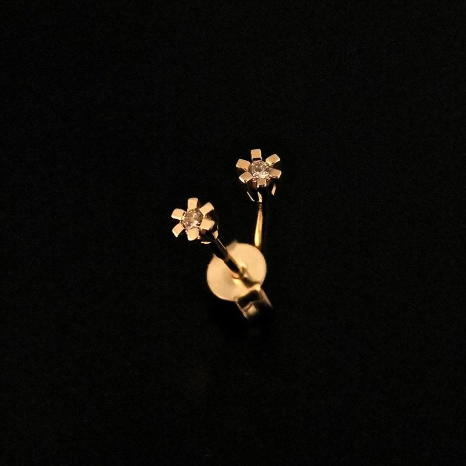 Brillanz Guld Diamant Ørestik 0,05ct, til female; male; unisex, fra Jan Jørgensen