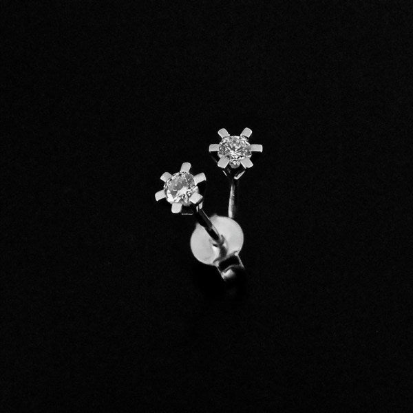 Brillanz Hvidguld Diamant Ørestik 0,15ct, til female; male; unisex, fra Jan Jørgensen