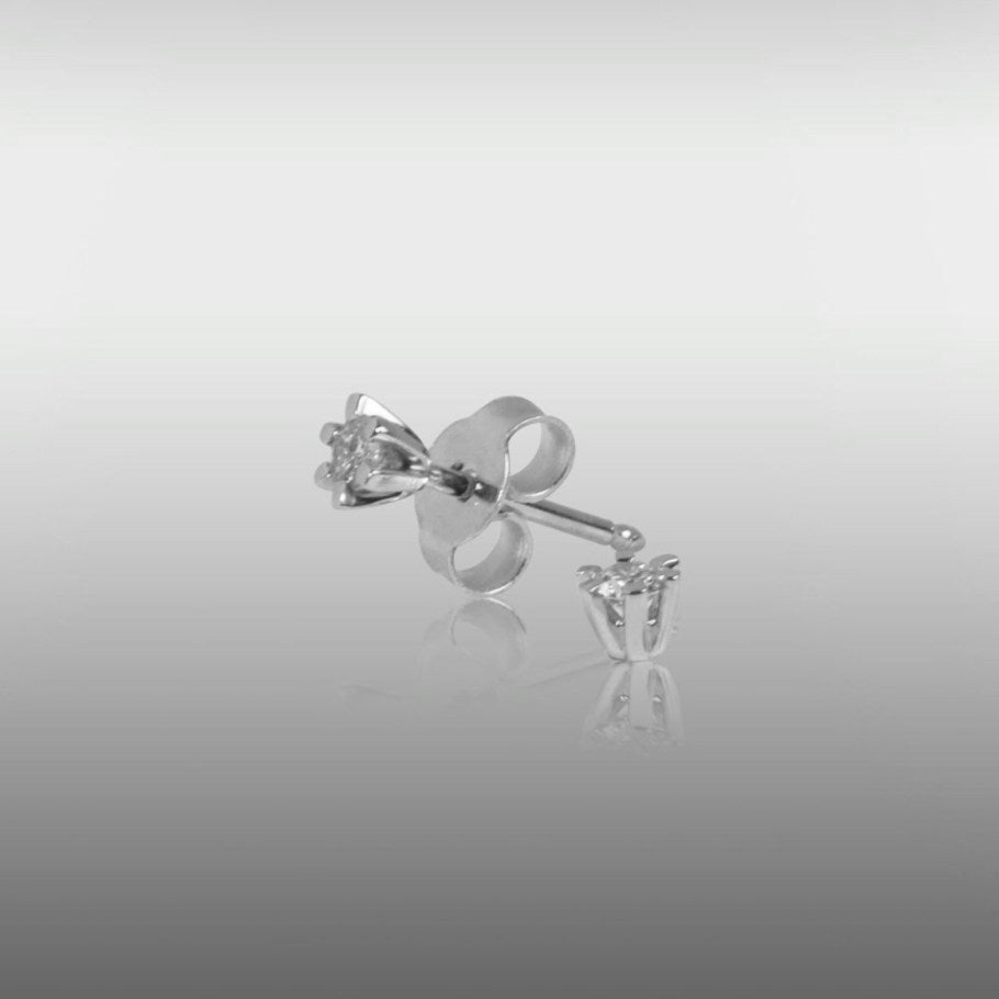 Brillanz Hvidguld Diamant Ørestik 0,15ct, til female; male; unisex, fra Jan Jørgensen