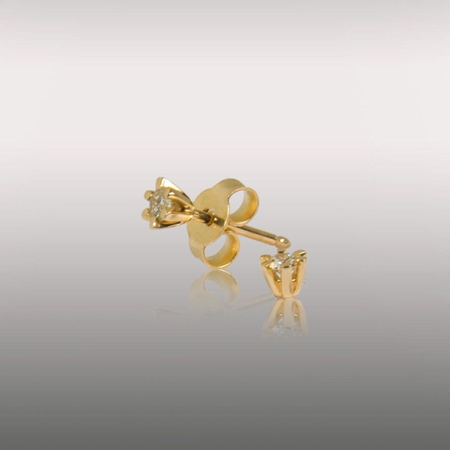 Brillanz Guld Diamant Ørestik 0,15ct, til female; male; unisex, fra Jan Jørgensen