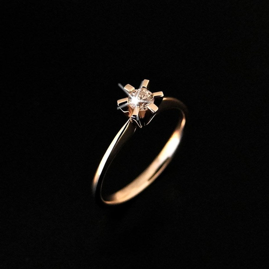 Brillanz Guld Diamant Ring 0,15ct, til female, fra Jan Jørgensen
