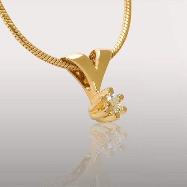 Brillanz Guld Diamant Vedhæng 0,05ct, til female, fra Jan Jørgensen