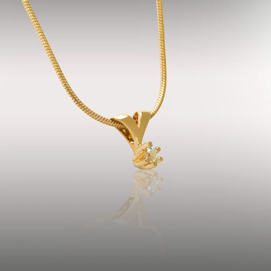 Brillanz Guld Diamant Vedhæng 0,05ct, til female, fra Jan Jørgensen