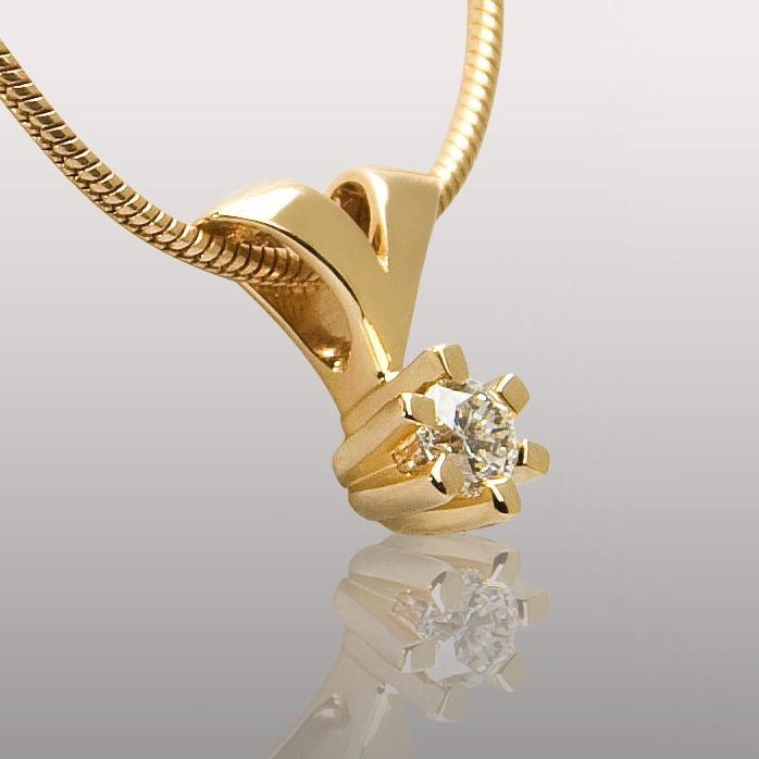 Brillanz Guld Diamant Vedhæng 0,10ct, til female, fra Jan Jørgensen