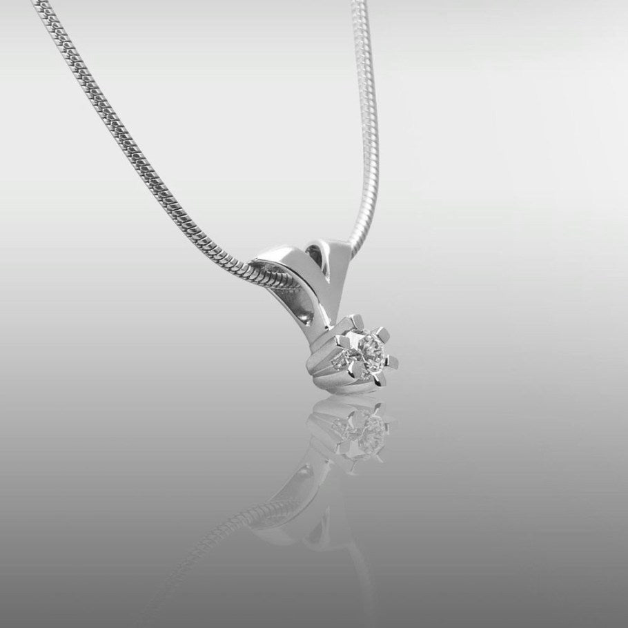 Brillanz Hvidguld Diamant Vedhæng 0,10ct, til female, fra Jan Jørgensen