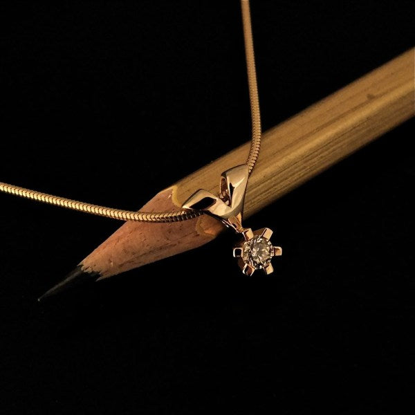 Brillanz Guld Diamant Vedhæng 0,15ct, til female, fra Jan Jørgensen