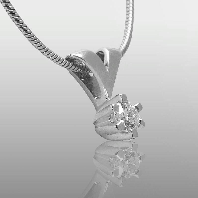 Brillanz Hvidguld Diamant Vedhæng 0,15ct, til female, fra Jan Jørgensen