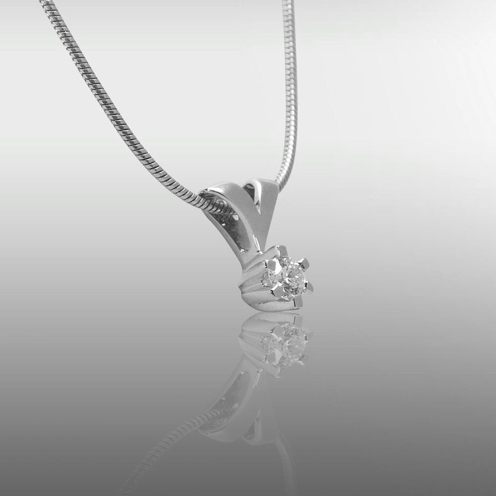 Brillanz Hvidguld Diamant Vedhæng 0,15ct, til female, fra Jan Jørgensen