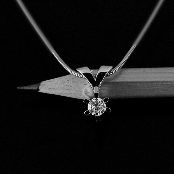 Brillanz Hvidguld Diamant Vedhæng 0,25ct, til female, fra Jan Jørgensen