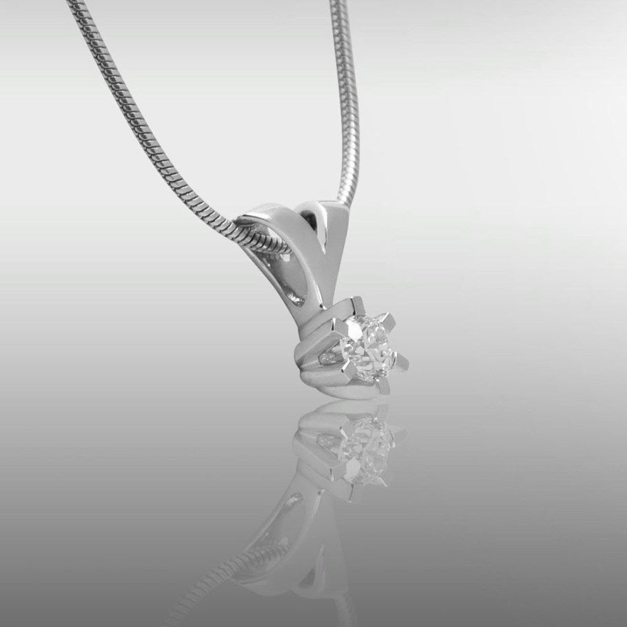 Brillanz Hvidguld Diamant Vedhæng 0,25ct, til female, fra Jan Jørgensen