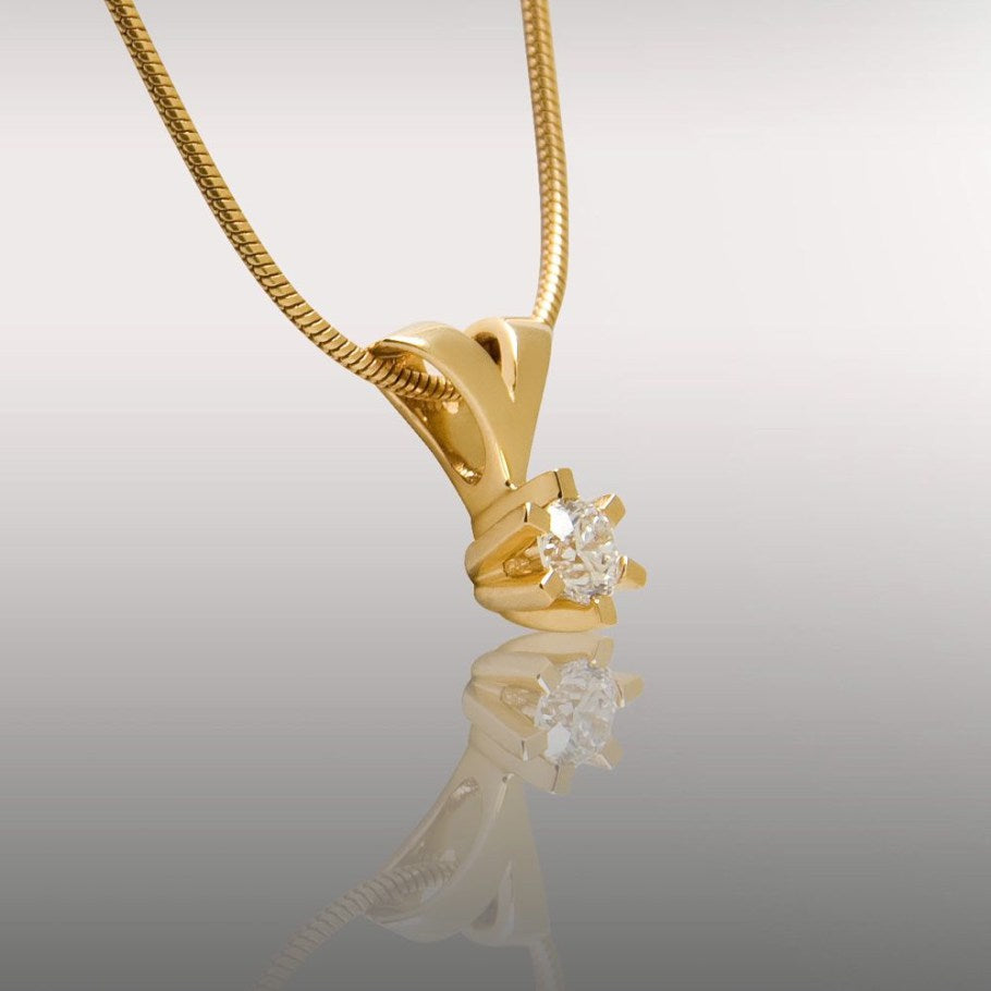 Brillanz Guld Diamant Vedhæng 0,25ct, til female, fra Jan Jørgensen