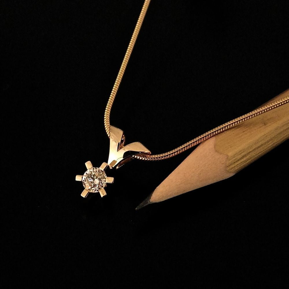 Brillanz Guld Diamant Vedhæng 0,35ct, til female, fra Jan Jørgensen