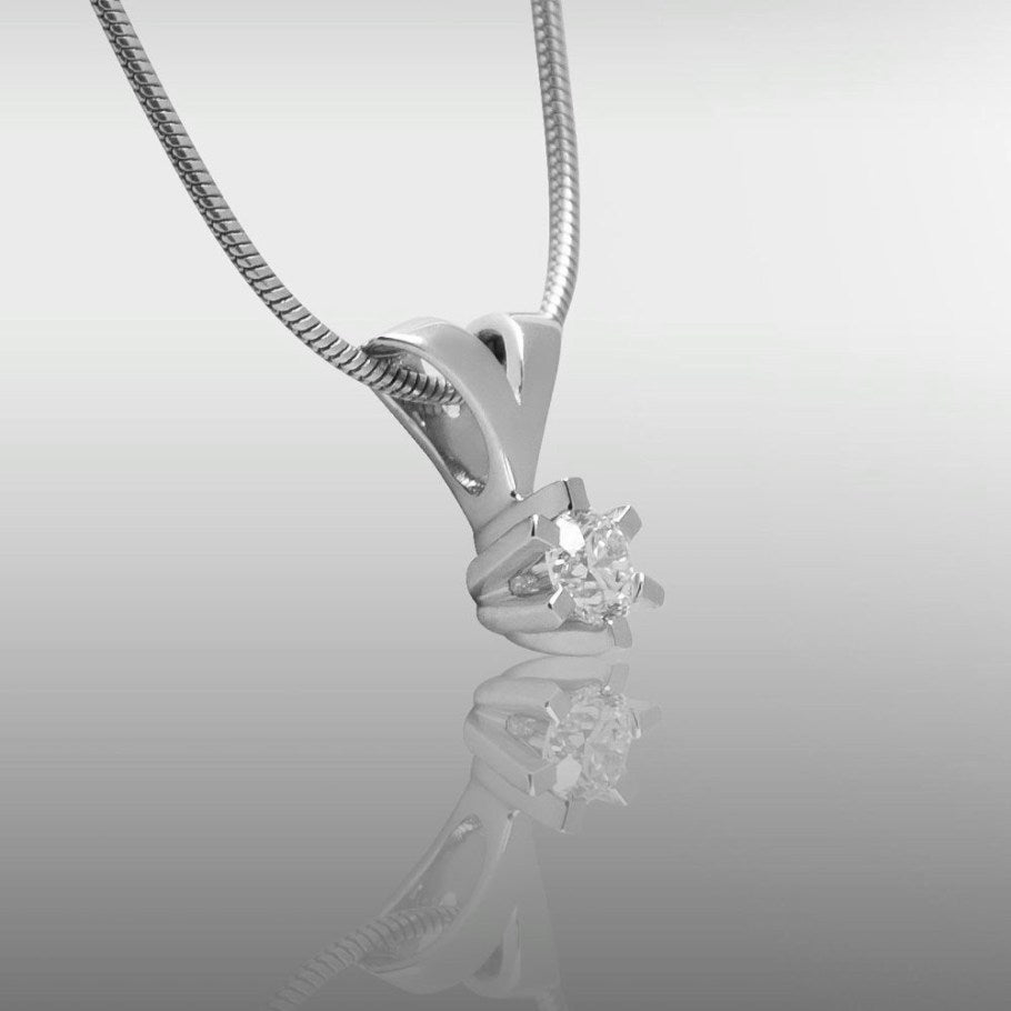 Brillanz Hvidguld Diamant Vedhæng 0,35ct, til female, fra Jan Jørgensen