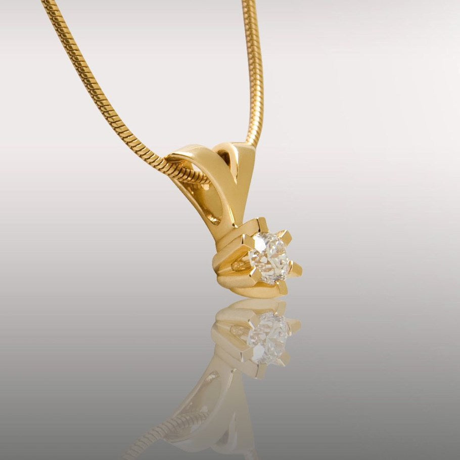 Brillanz Guld Diamant Vedhæng 0,35ct, til female, fra Jan Jørgensen