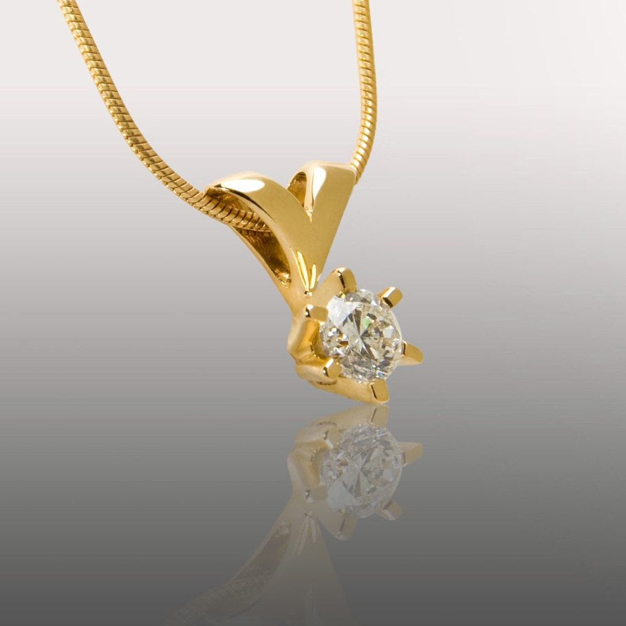 Brillanz Guld Diamant Vedhæng 0,50ct, til female, fra Jan Jørgensen