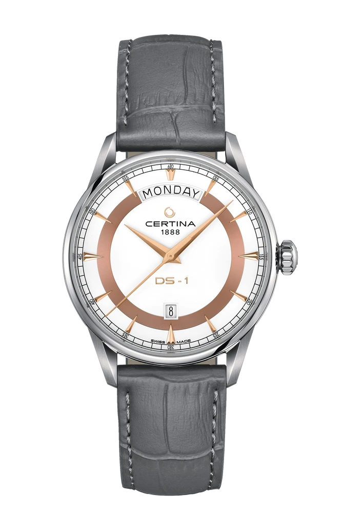 Certina DS-1 Day Date, med urkasse i stal; stainless-steel, fra Certina