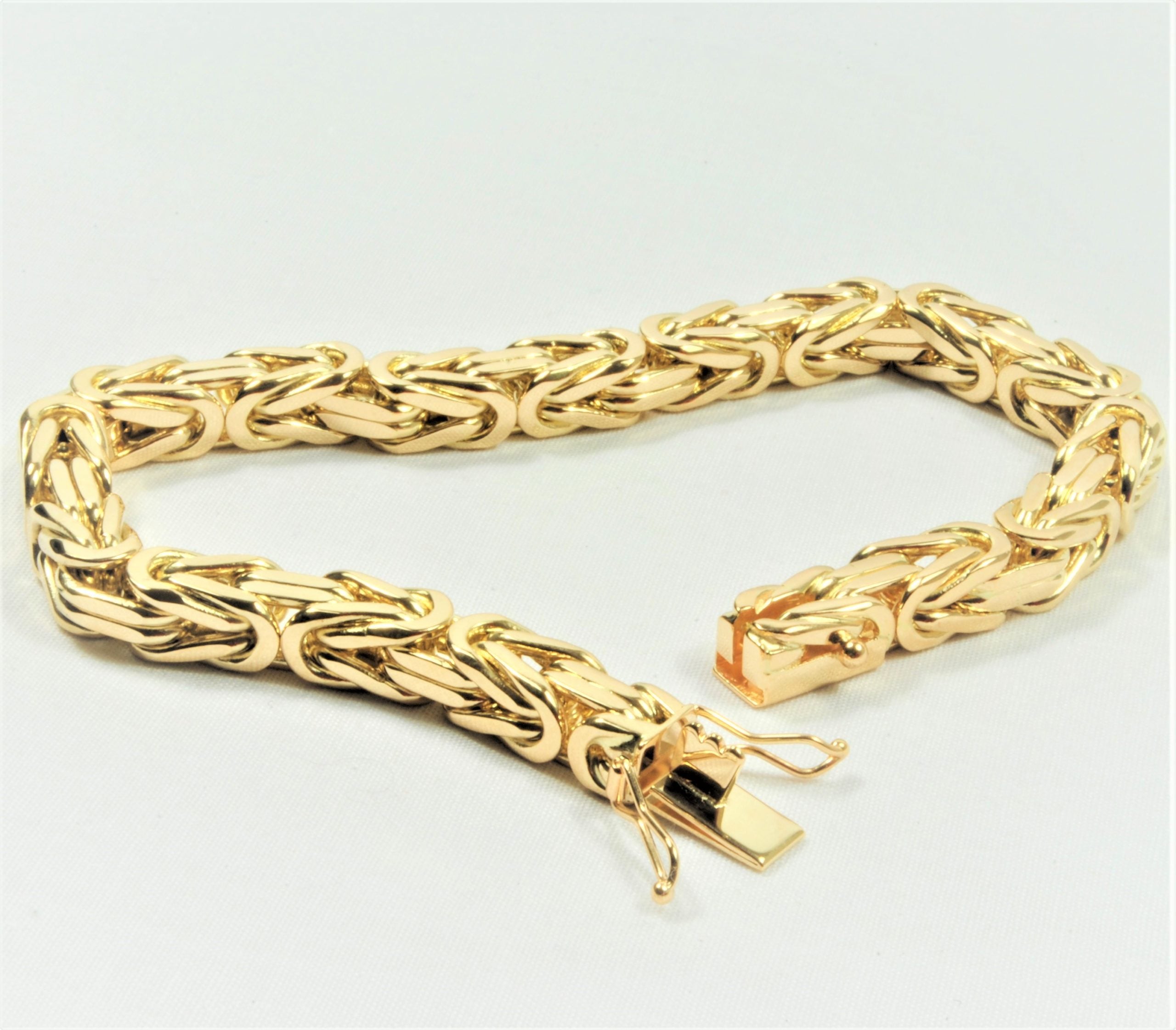 14Kt Guld kongekæde armbånd 21cm, i gold, til female; male; unisex, fra BNH