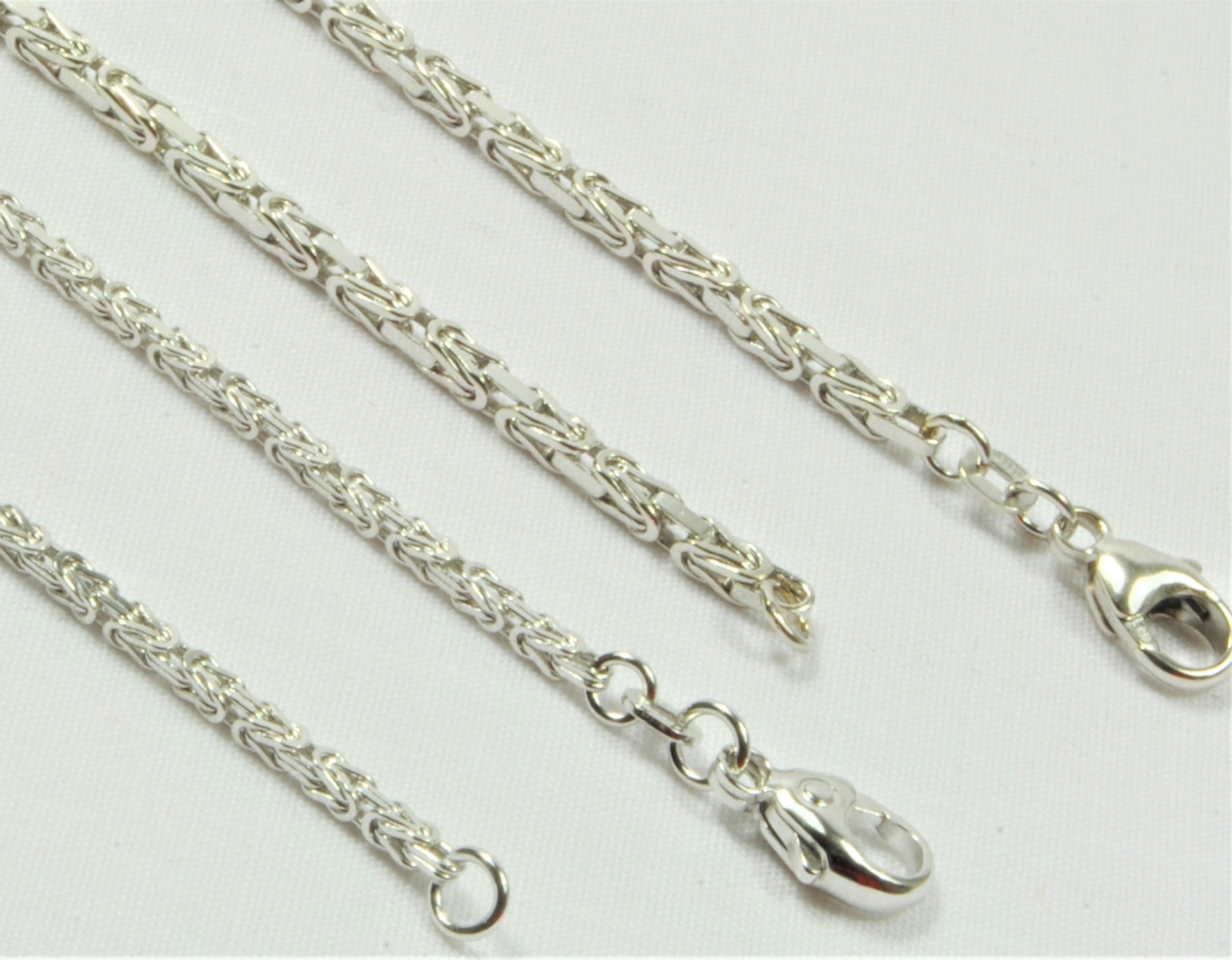 14Kt Hvidguld kongekæde halskæde 42cm, i white-gold, til female; male; unisex, fra BNH