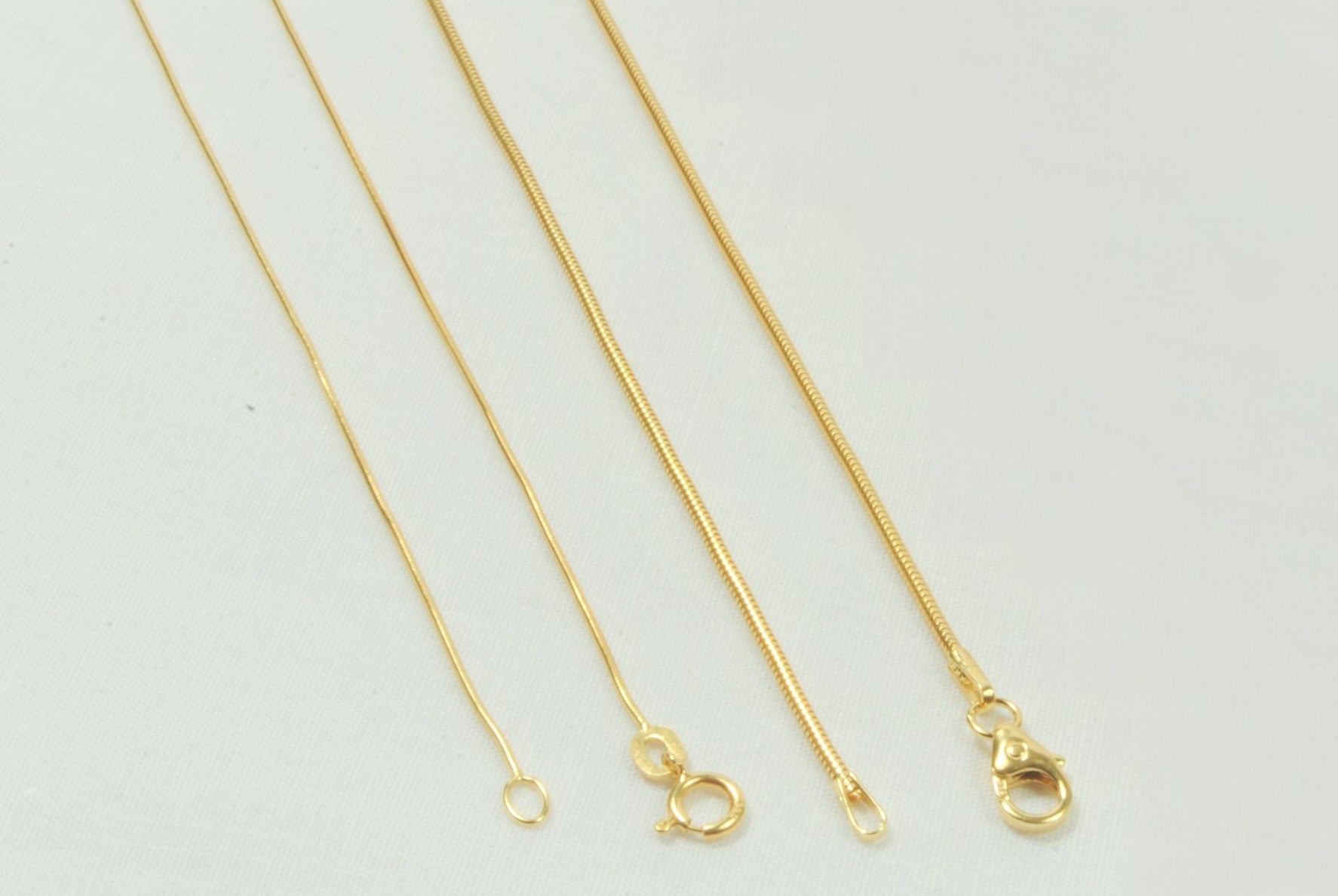 14Kt Guld slange halskæde 38cm, til female; male; unisex, fra BNH