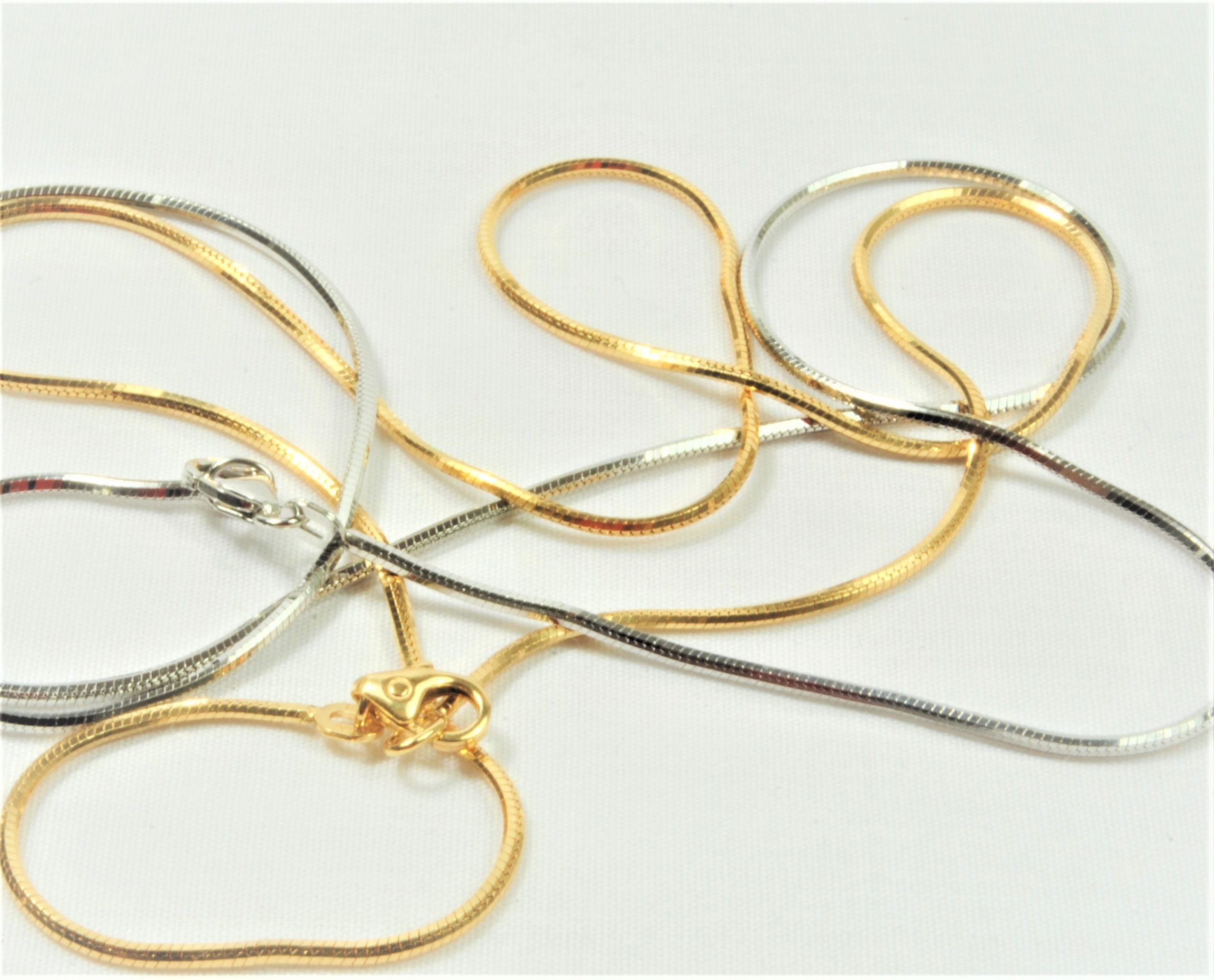 14Kt Hvidguld Slange Facet halskæde 38cm, til female; male; unisex, fra BNH