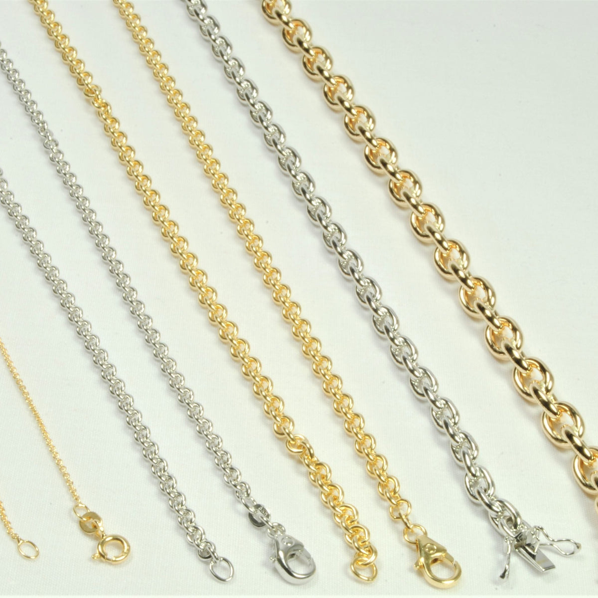 8kt Guld rund-anker halskæde 90cm, i gold, til female; male; unisex, fra BNH