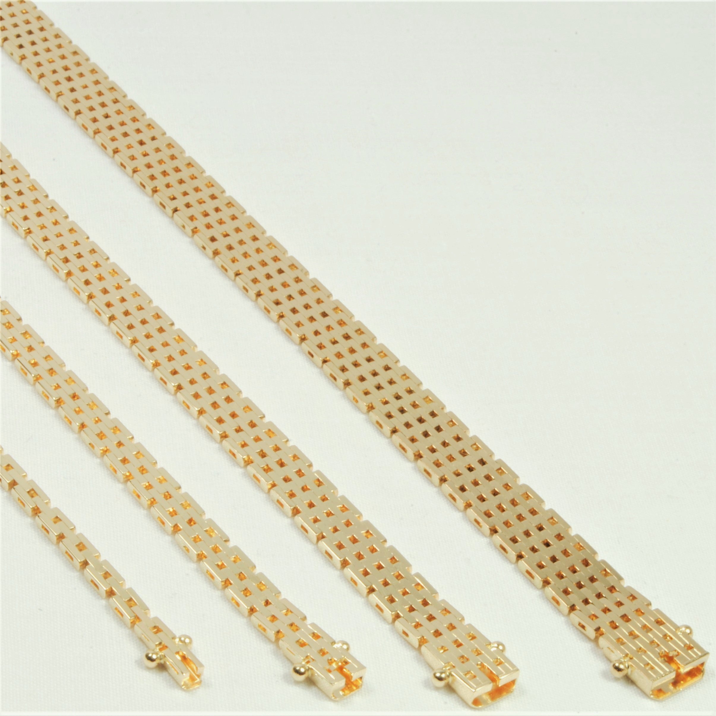 14kt Guld Mursten halskæde forløb 42cm, i gold, til female; male; unisex, fra BNH
