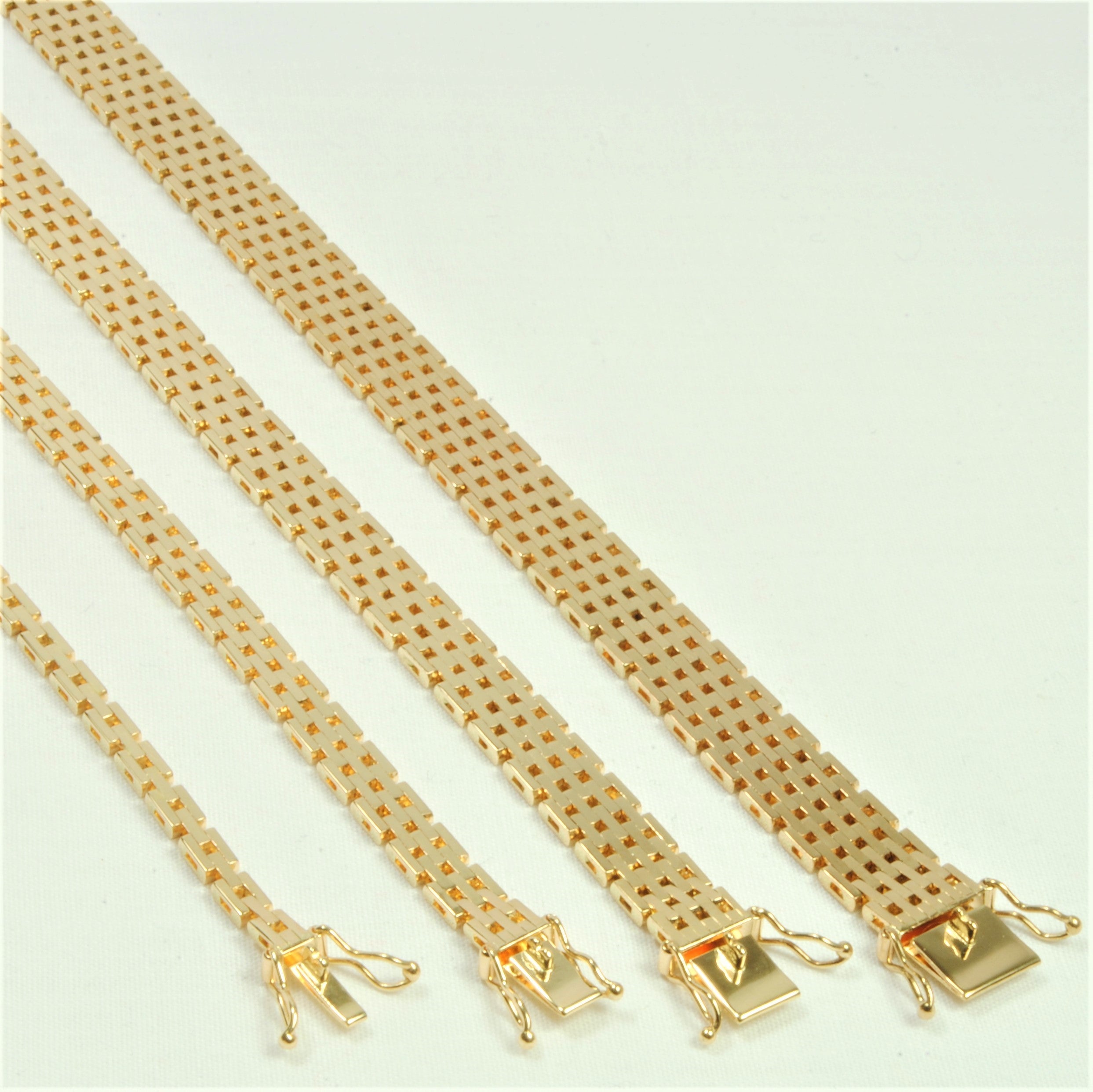 14kt Guld Mursten halskæde ligeløb 50cm, i gold, til female; male; unisex, fra BNH