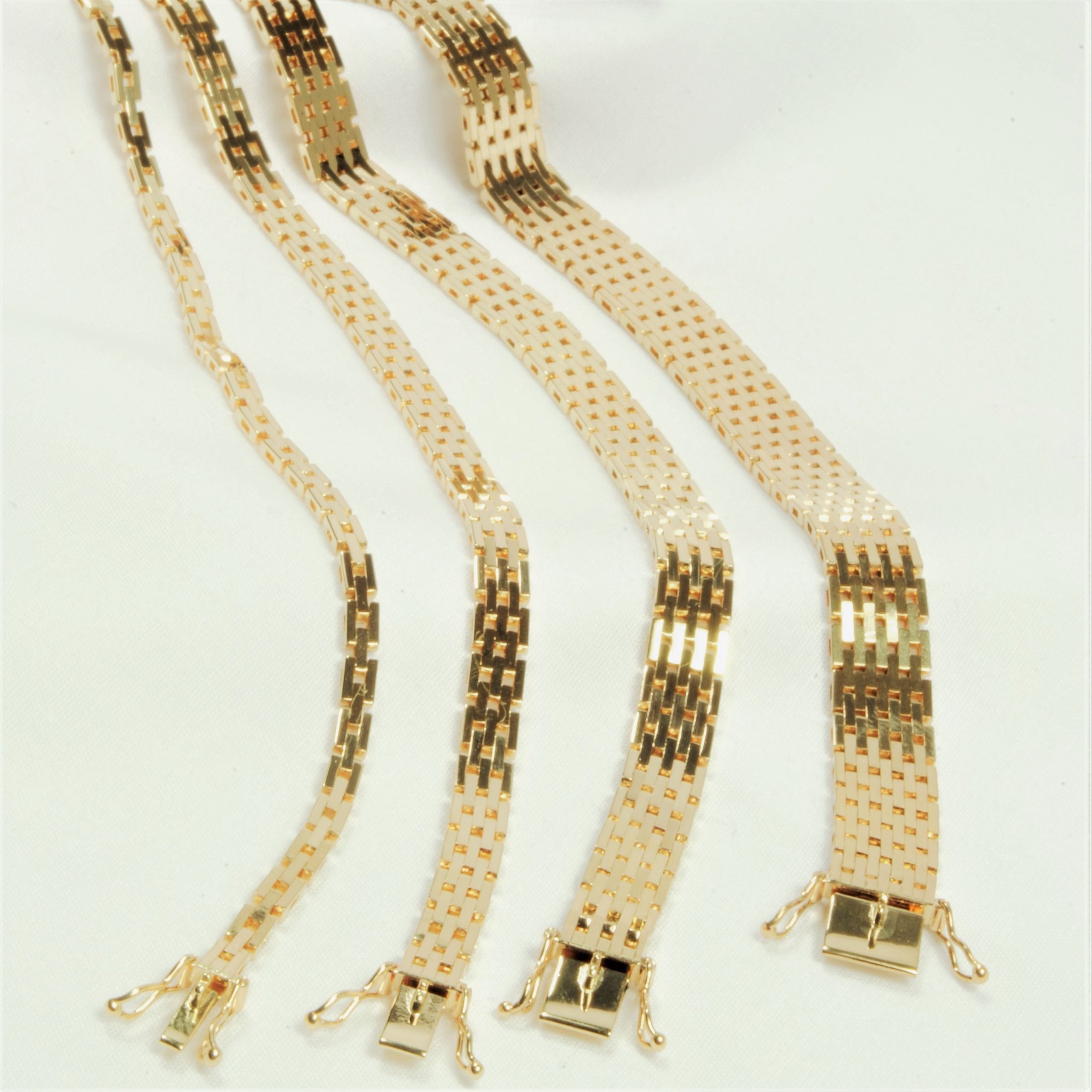 14kt Guld Mursten armbånd 18,5cm, i gold, til female; male; unisex, fra BNH