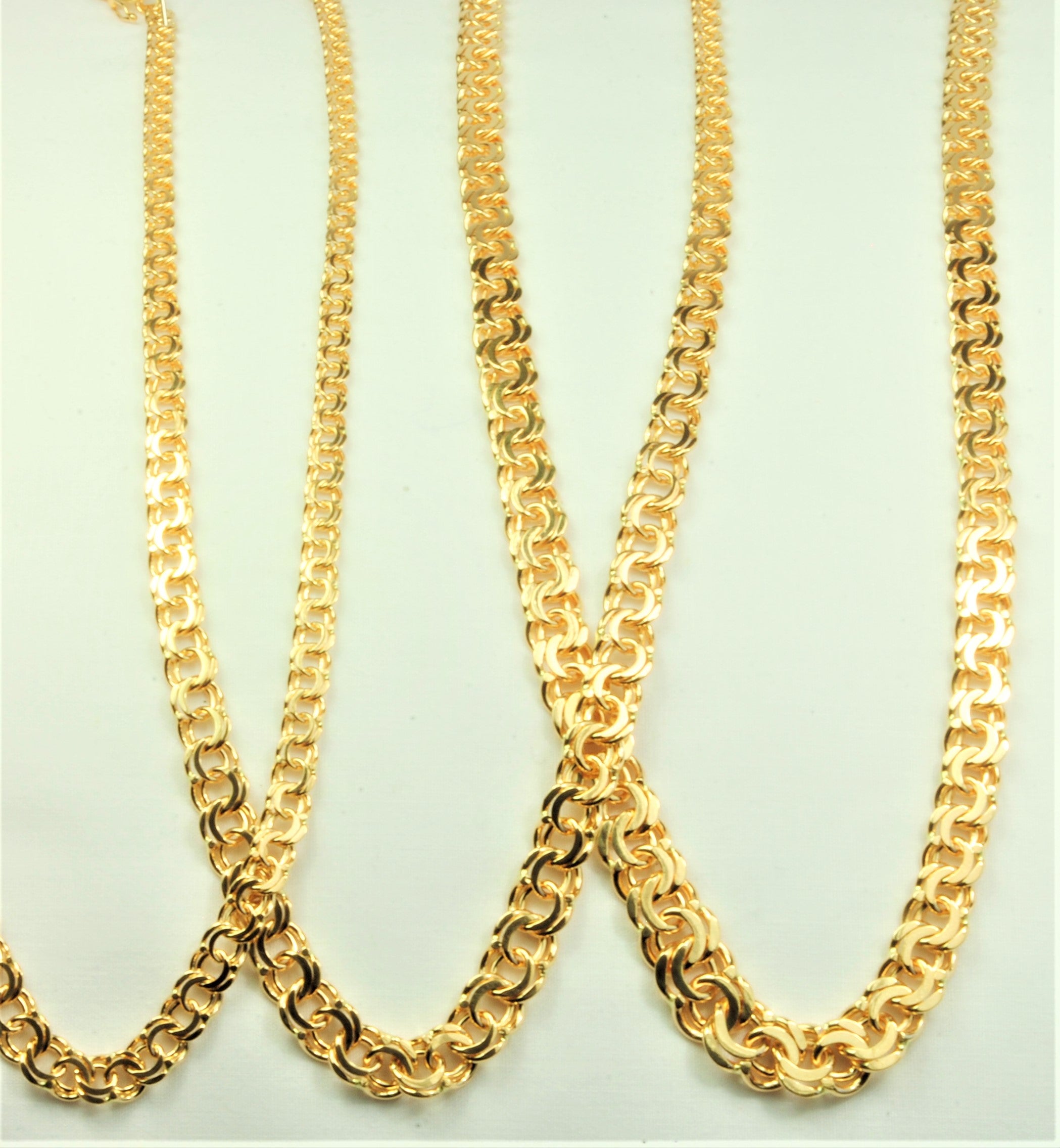 8Kt Guld Bismark halskæde ligeløb 42cm, i gold, til female; male; unisex, fra BNH