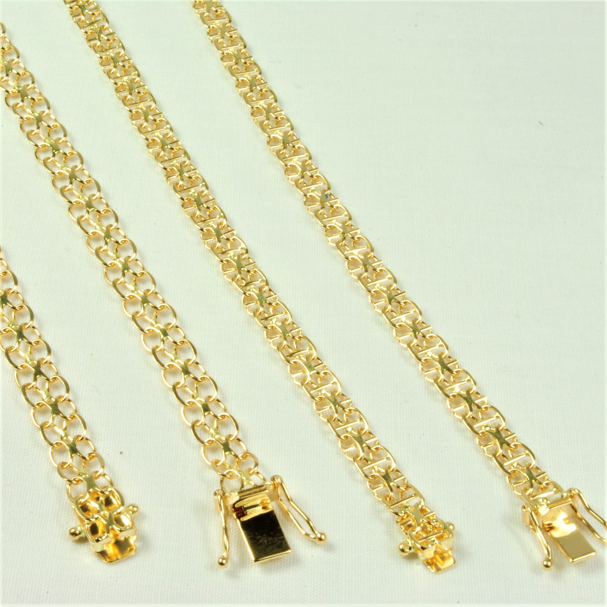 14Kt Guld X armbånd med stav 18,5cm, i gold, til female; male; unisex, fra BNH