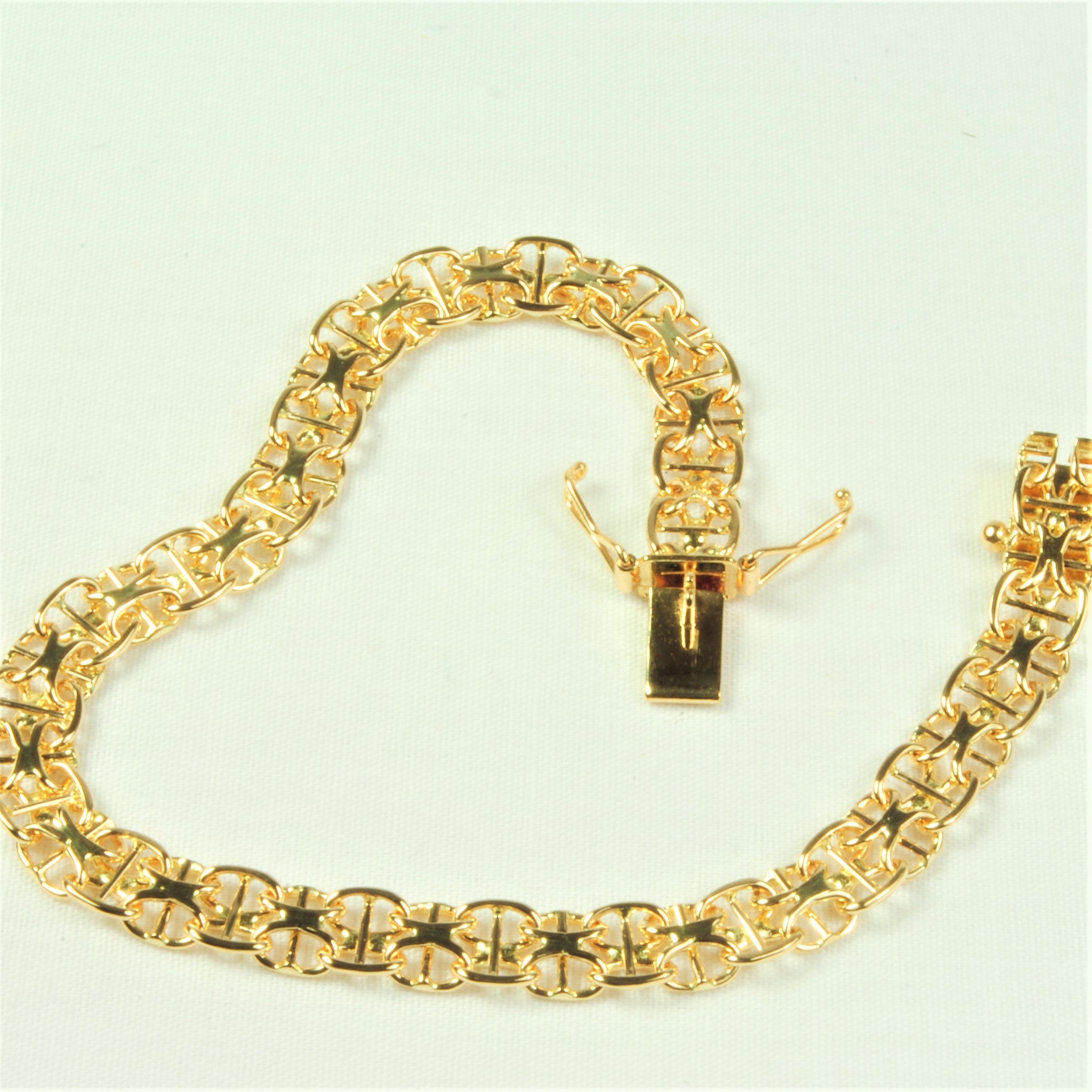 14Kt Guld X armbånd med stav 18,5cm, i gold, til female; male; unisex, fra BNH