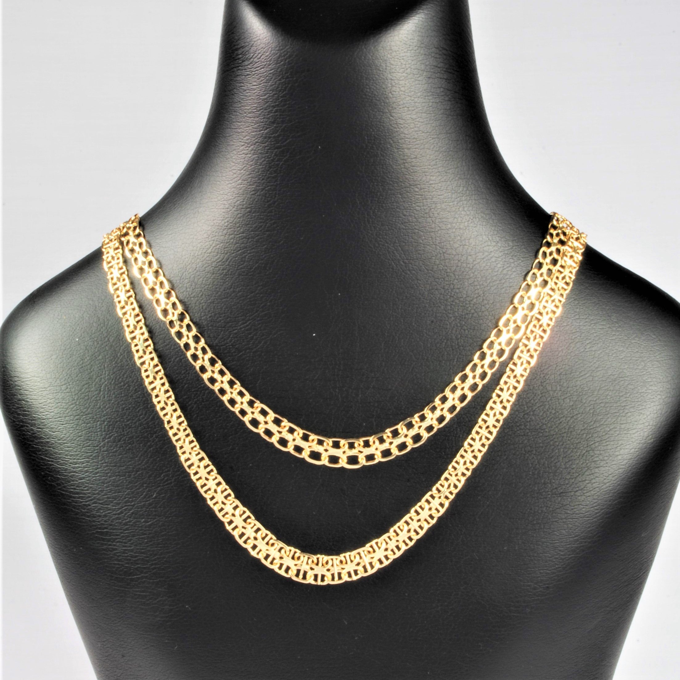 14Kt Guld X halskæde med stav 50cm, i gold, til female; male; unisex, fra BNH