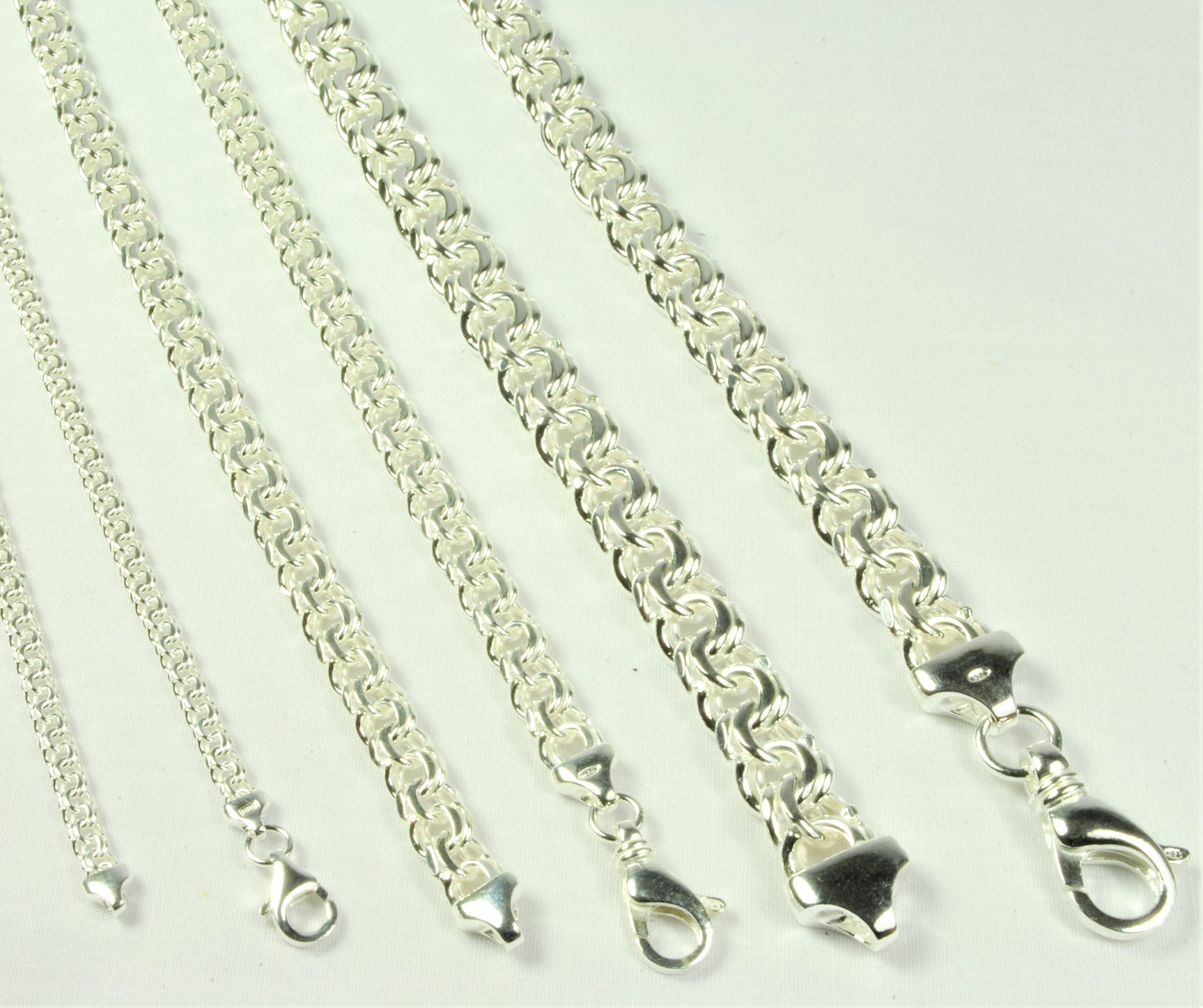 Sølv Bismark Halskæde 50 cm, til female; male; unisex, fra BNH SØLVKÆDER