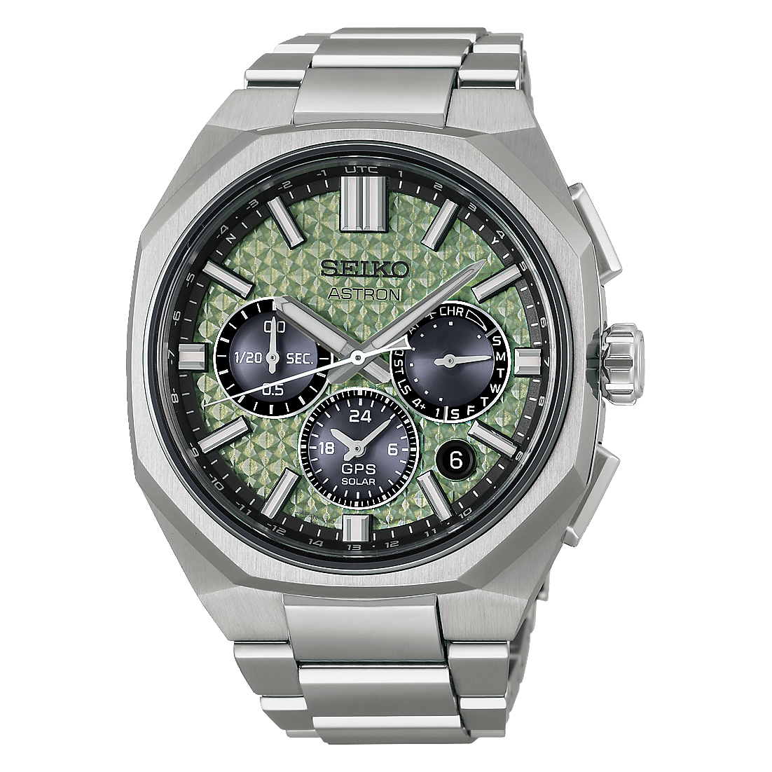 Seiko Astron HAB005J1 limited edition med grøn urskive, GPS Solar og titaniumlænke.