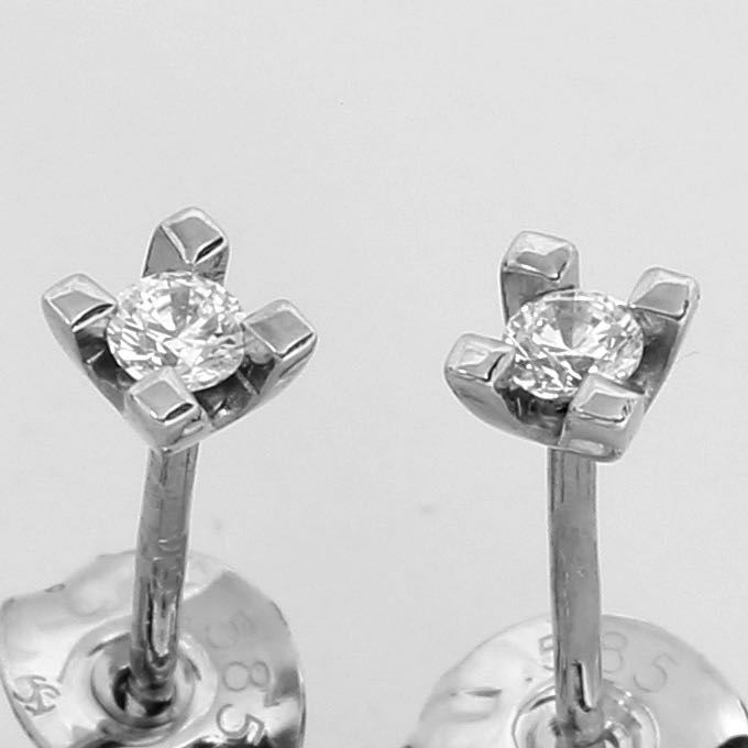 Jewelz Hvidguld Diamant Ørestik 0,05ct, til female; male; unisex, fra Jan Jørgensen