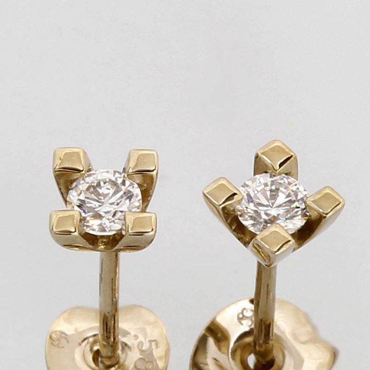 Jewelz Guld Diamant Ørestik 0,10ct, til female; male; unisex, fra Jan Jørgensen
