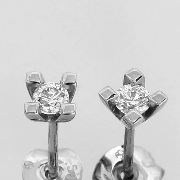 Jewelz Hvidguld Diamant Ørestik 0,10ct, til female; male; unisex, fra Jan Jørgensen