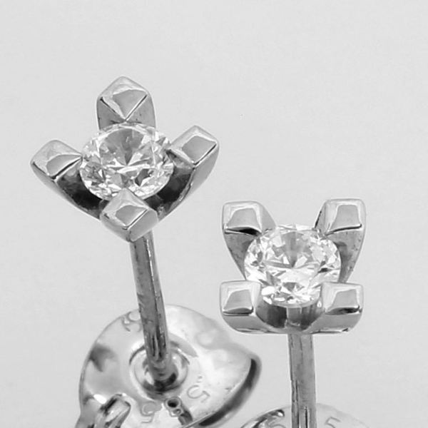 Jewelz Hvidguld Diamant Ørestik 0,15ct, til female; male; unisex, fra Jan Jørgensen