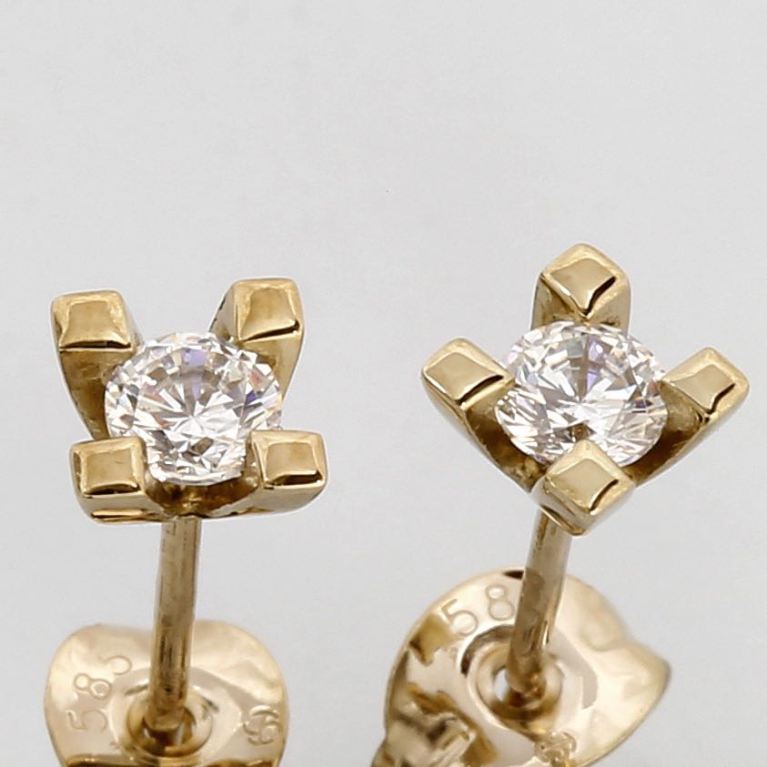 Jewelz Guld Diamant Ørestik 0,25ct - TILBUD, til female; male; unisex, fra Jan Jørgensen tilbud