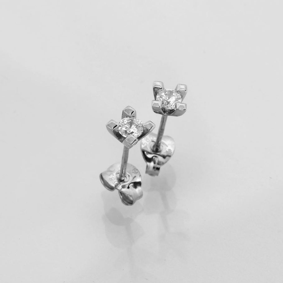Jewelz Hvidguld Diamant Ørestik 0,25ct, til female; male; unisex, fra Jan Jørgensen