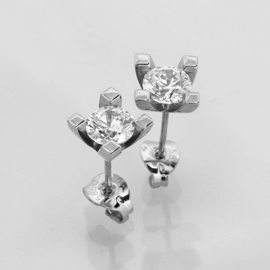 Jewelz Hvidguld Diamant Ørestik 1,00ct, til female; male; unisex, fra Jan Jørgensen