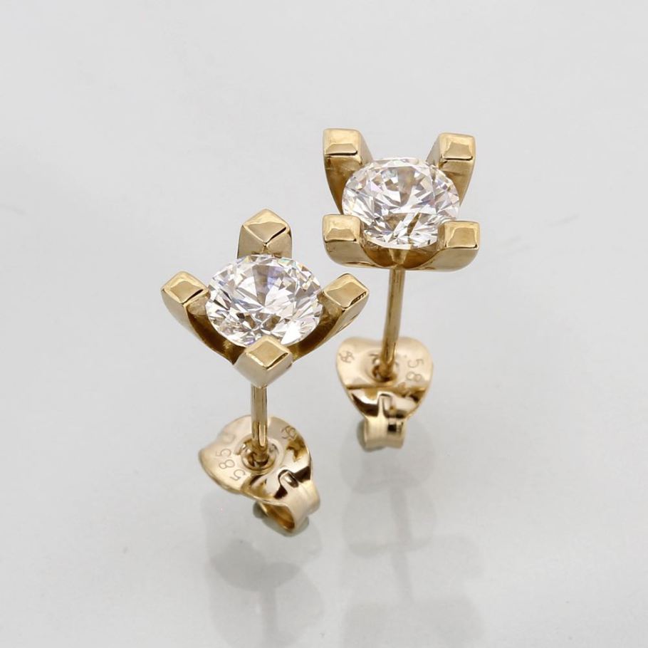 Jewelz Guld Diamant Ørestik 1,00ct, til female; male; unisex, fra Jan Jørgensen