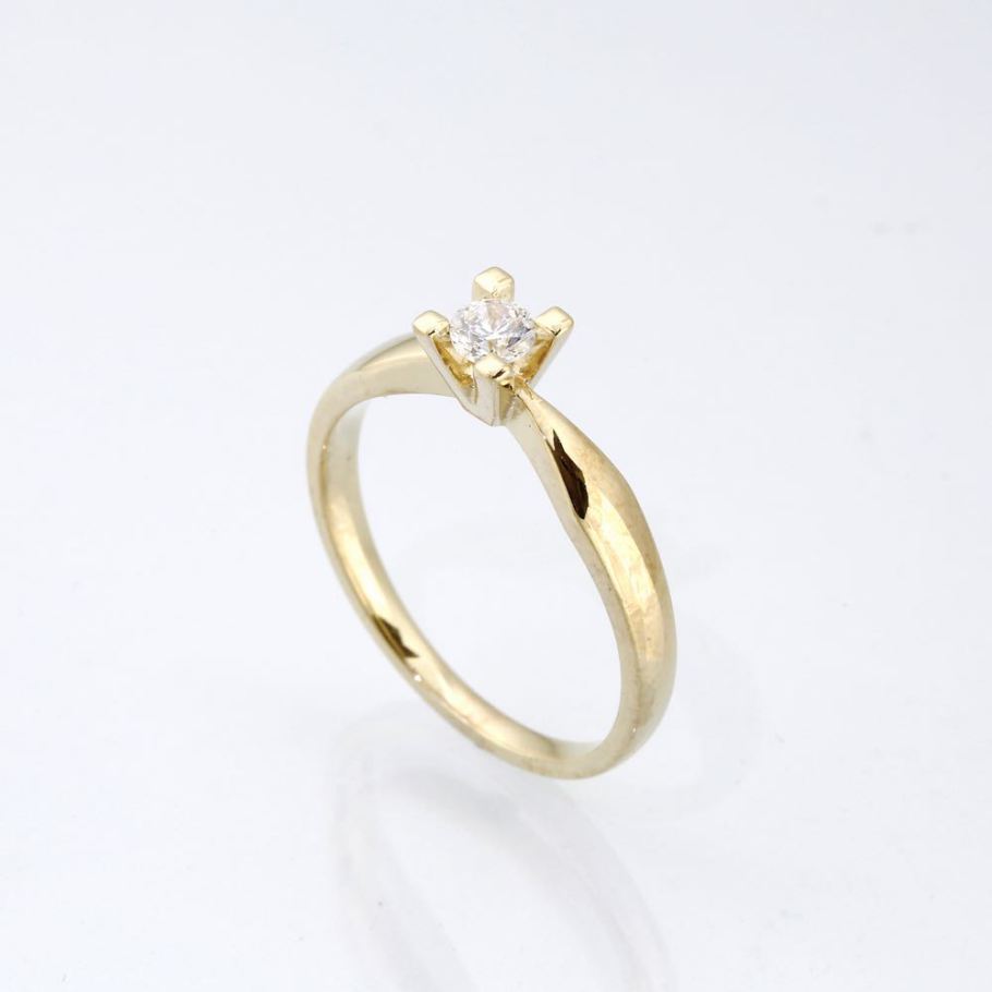 Jewelz Guld Diamant ring 0,15ct FANTASTISKE priser