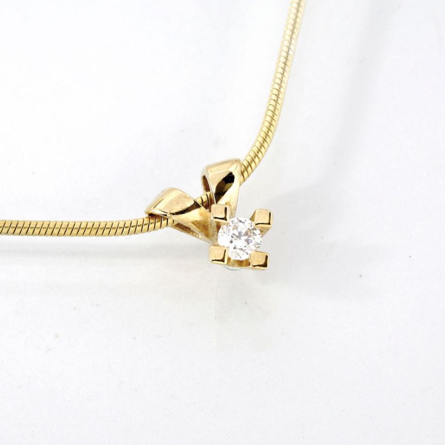 Jewelz Guld Diamant Vedhæng 0,10ct, til female, fra Jan Jørgensen