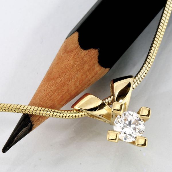 Jewelz Hvidguld Diamant Vedhæng 0,25ct, til female, fra Jan Jørgensen