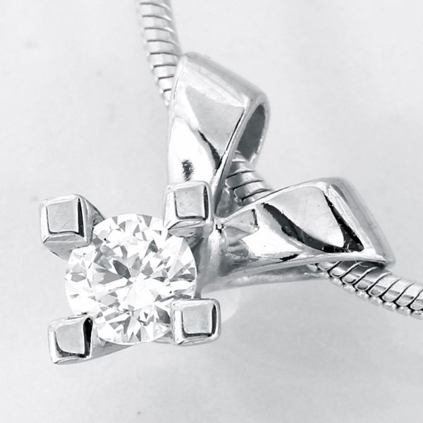 Jewelz Hvidguld Diamant Vedhæng 0,25ct, til female, fra Jan Jørgensen
