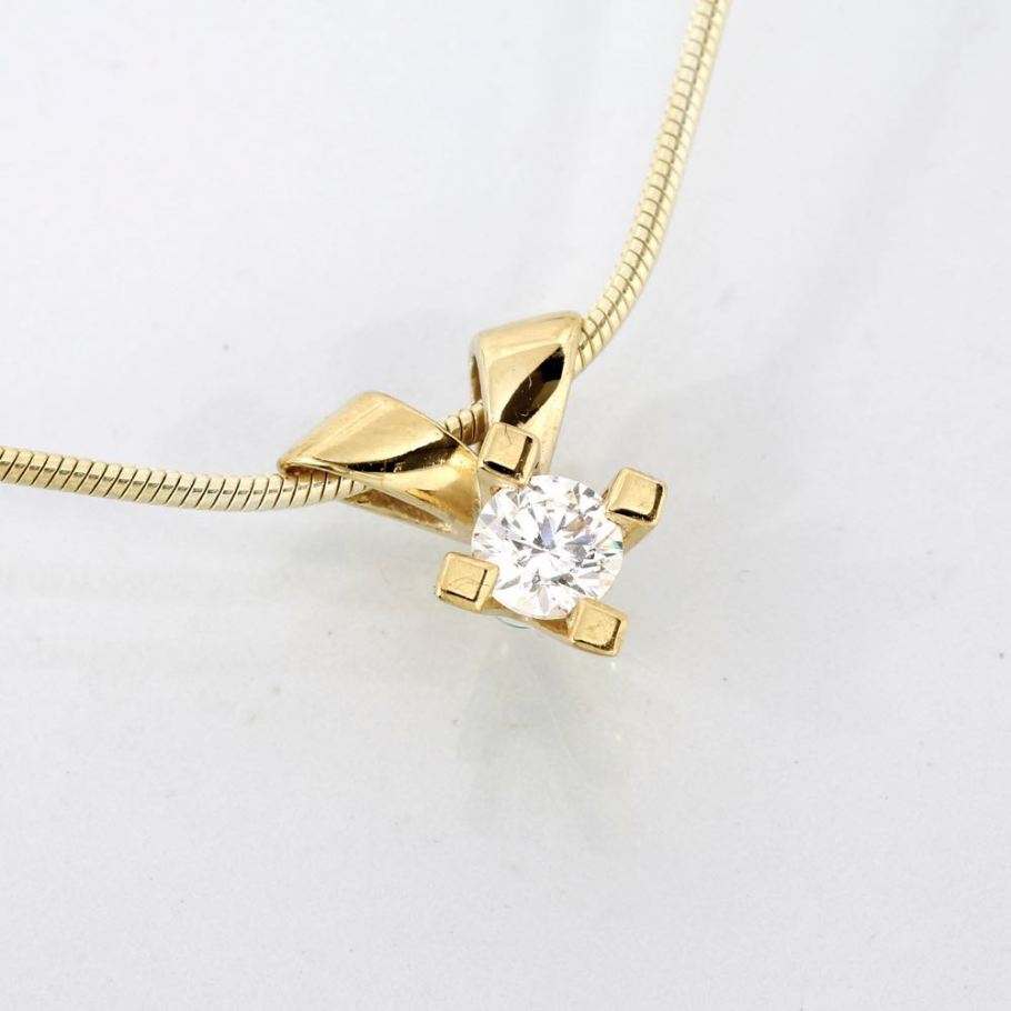 Jewelz Guld Diamant Vedhæng 0,35ct, til female, fra Jan Jørgensen